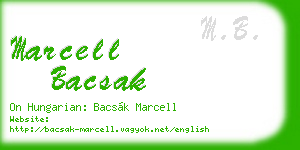 marcell bacsak business card